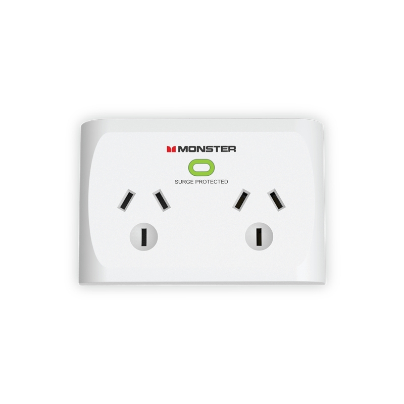 Monster 2-Port Surge White