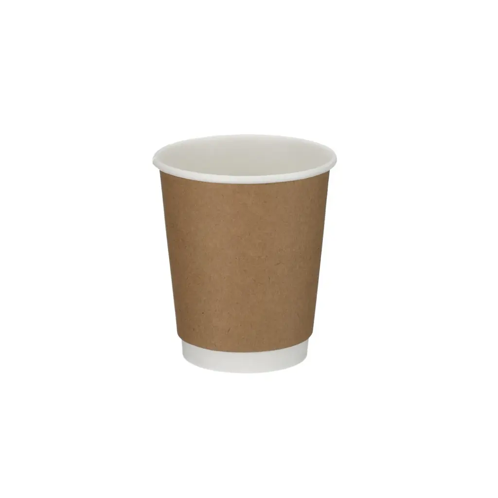 8oz BROWN DOUBLE WALL COFFEE CUP