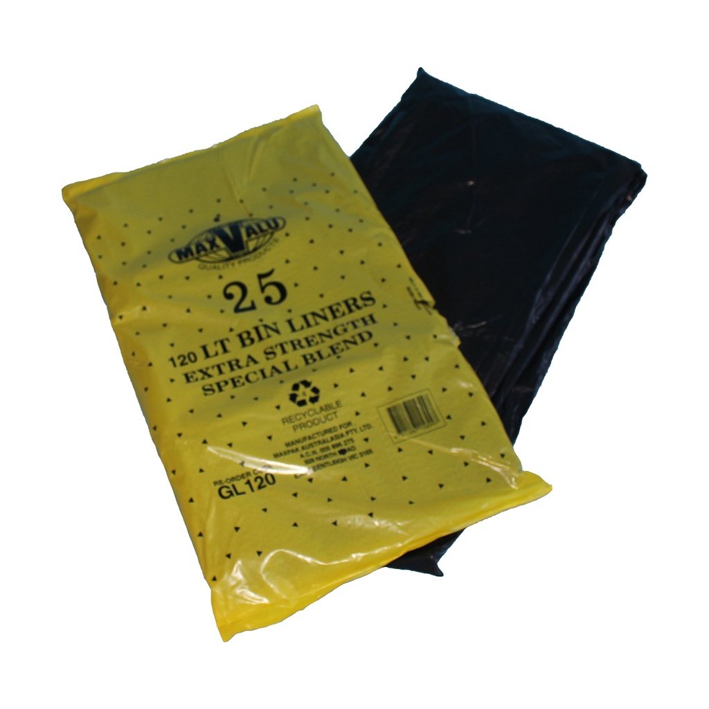 120L HEAVY DUTY BIN LINER BLACK