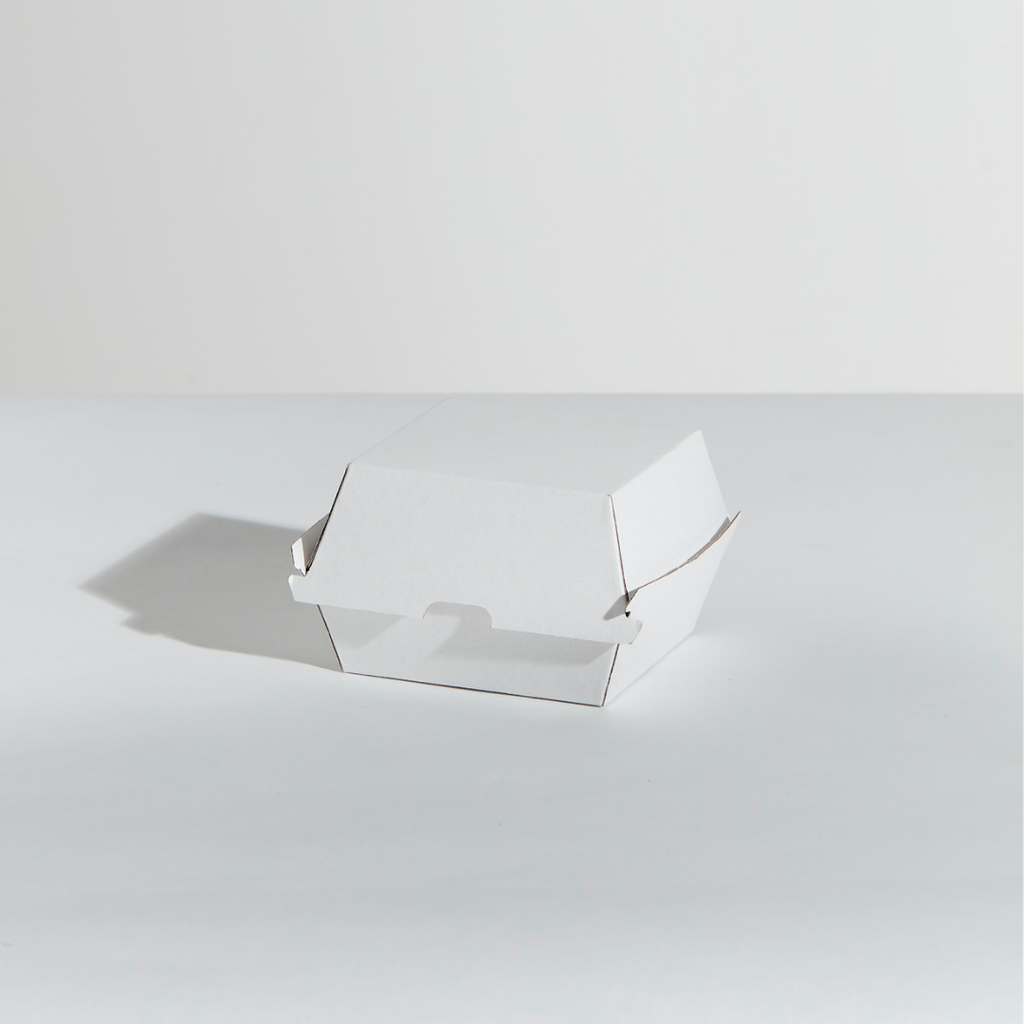 WHITE BURGER BOX