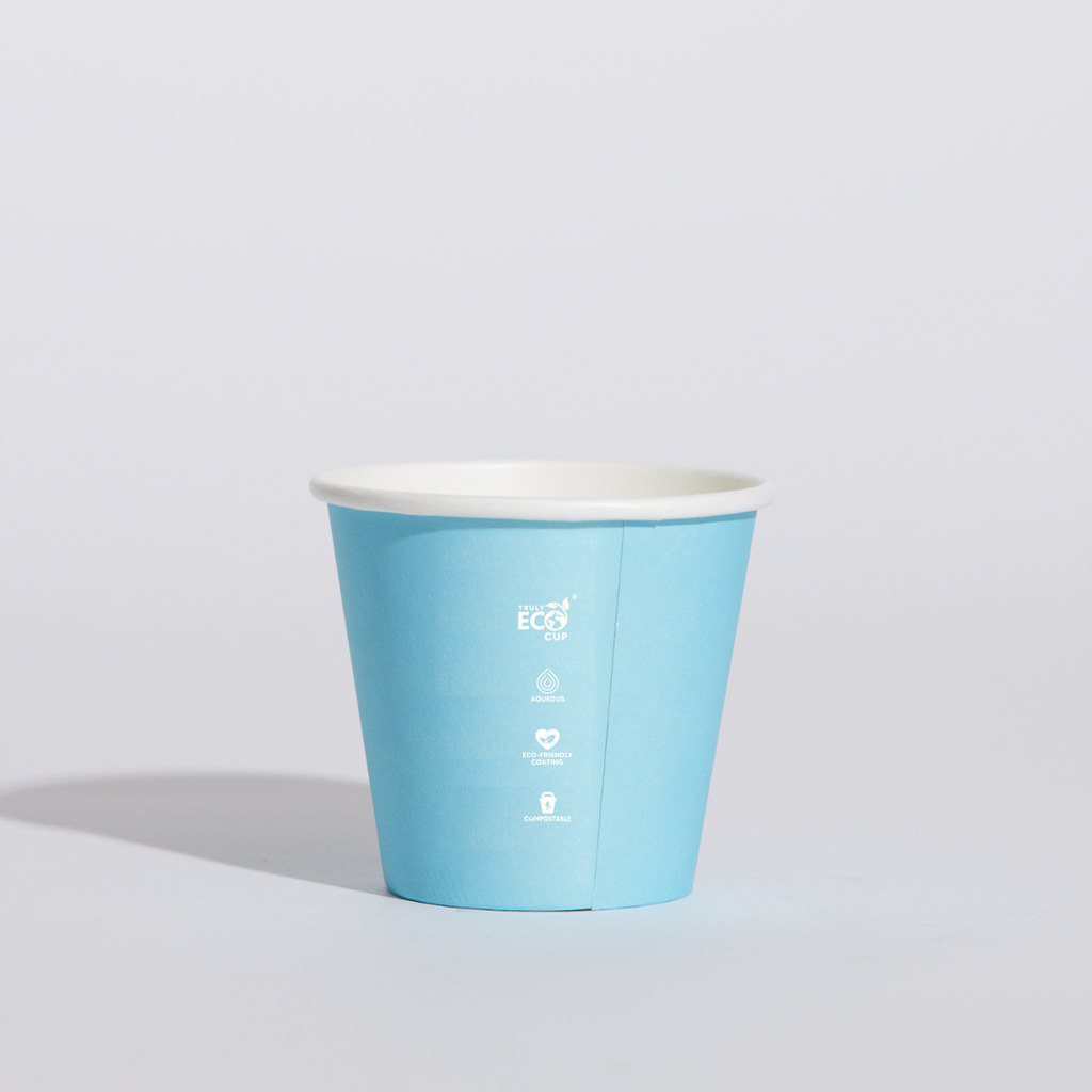 4OZ SINGLE WALL AQUEOUS TRULY ECO CUP - Pastel