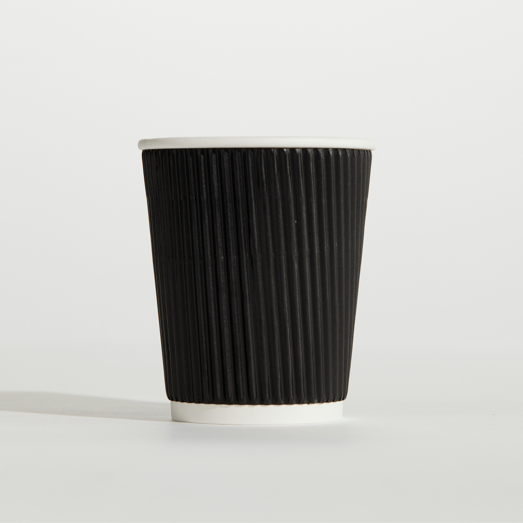 8oZ RIPPLE WRAP CUP - Black