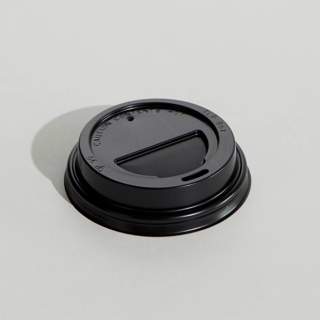 8oZ BLACK TRAVEL LID PP