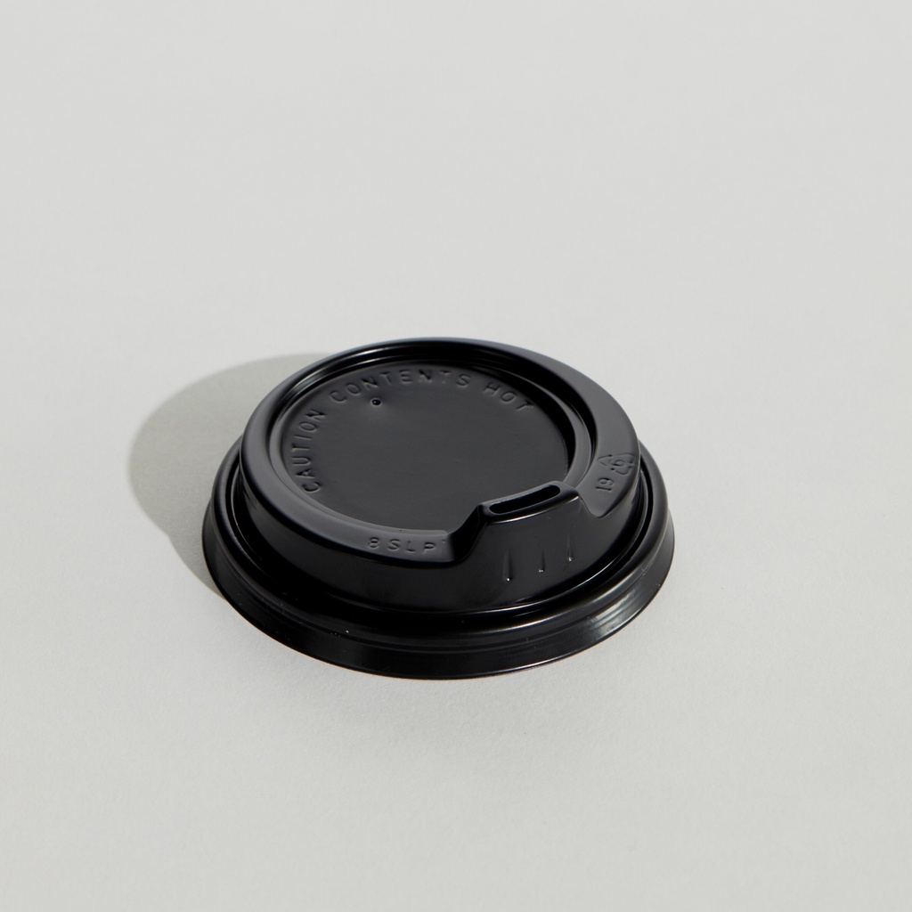 8oZ BLACK SIP LID PP