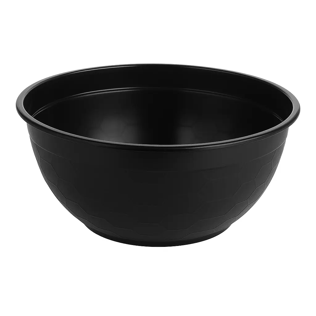 PLASTIC ROUND BOWL BLACK- 1050ML