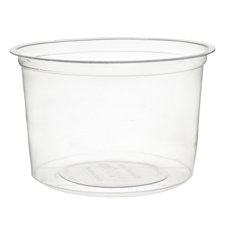 RE-USABLE PLASTIC ROUND CONTAINER- 16oZ