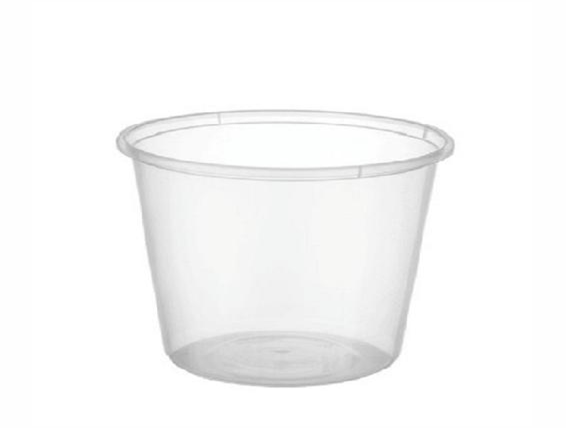 RE-USABLE PLASTIC ROUND CONTAINER- 20oZ