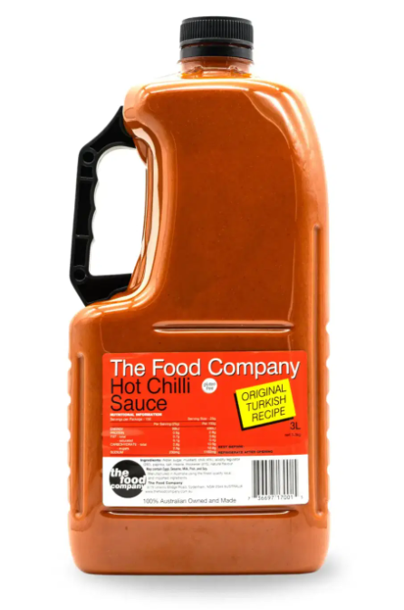 3L HOT CHILI SAUCE  THE FOOD COMPANY