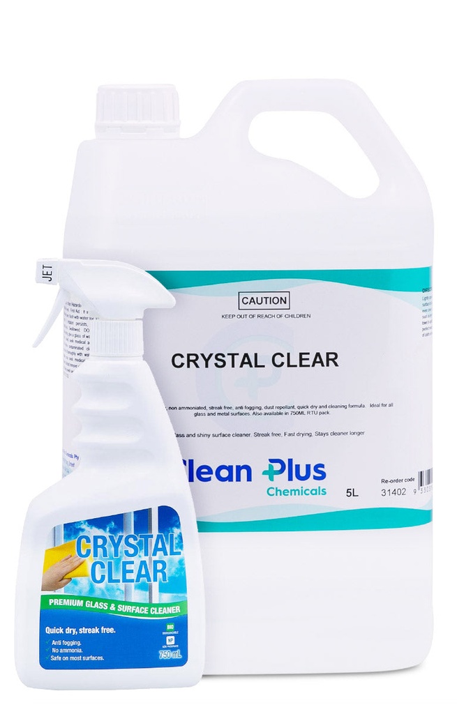 CRYSTAL CLEAR PREMIUM GLASS CLEANER 20L