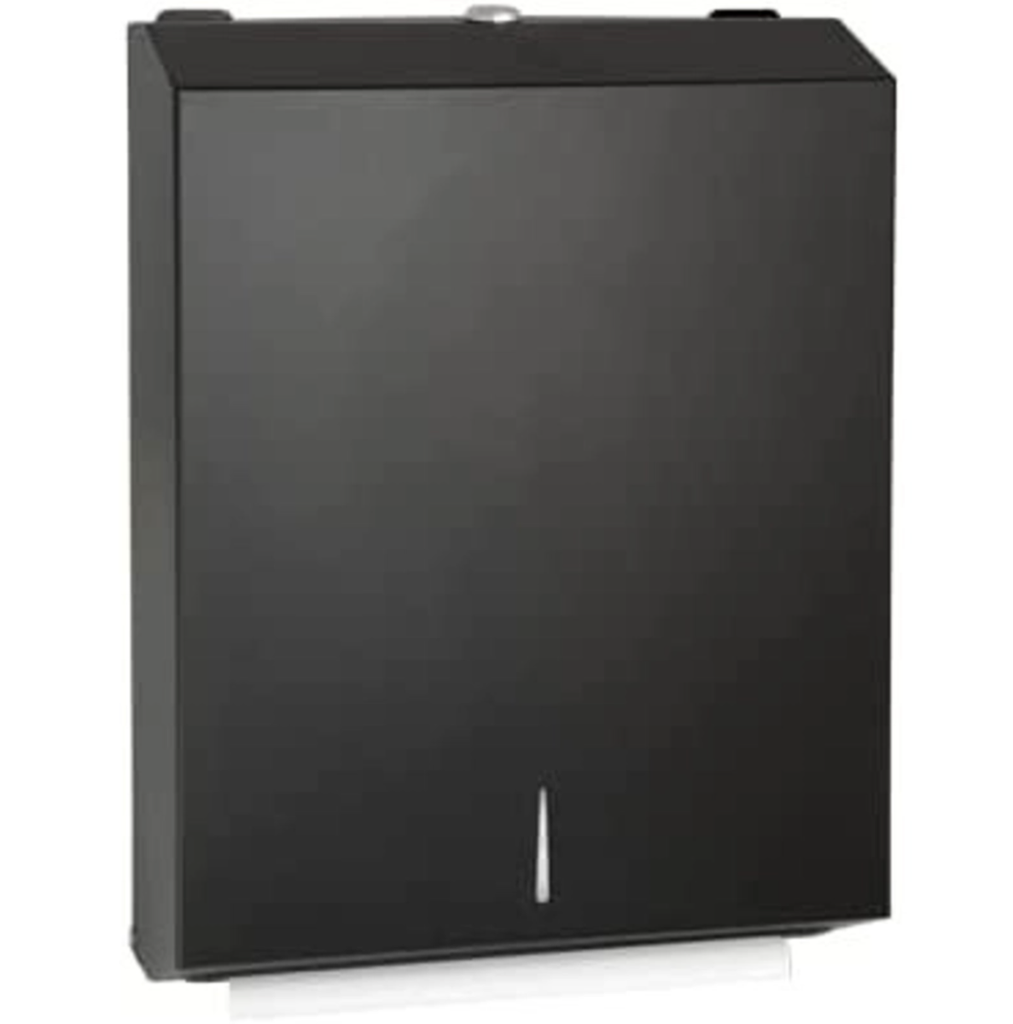 INTERLEAVED SLIM TOWEL DISPENSER BLACK