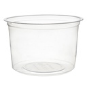 RE-USABLE PLASTIC ROUND CONTAINER- 16oZ