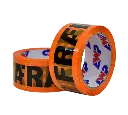 48mm X 75m FRAGILE TAPE ORANGE PRINTED BLACK
