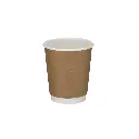 8oz BROWN DOUBLE WALL COFFEE CUP