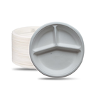 3 COMP 10" BIO ROUND PLATE